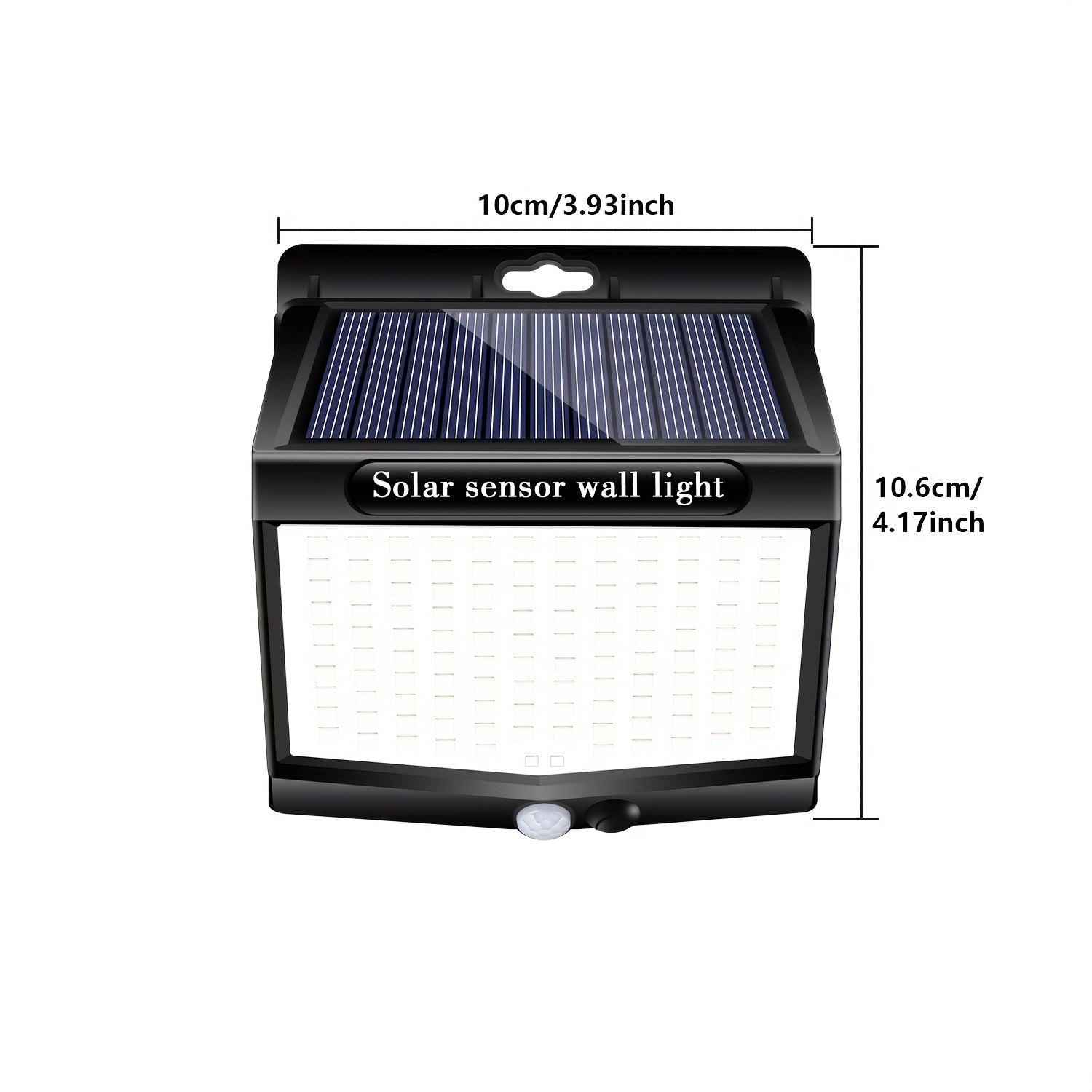 1/2/4 Pack Outdoor Solar Street Light, with 118 LEDs, Motion Sensor and Light Sensor Wall Light, IP65, Exterior Wall Light with 3 Modes, Perfect for Courtyard, Garage, Porch and Garden Lighting, LED Smart Night Light, Dusk-to-Dawn Searchlight