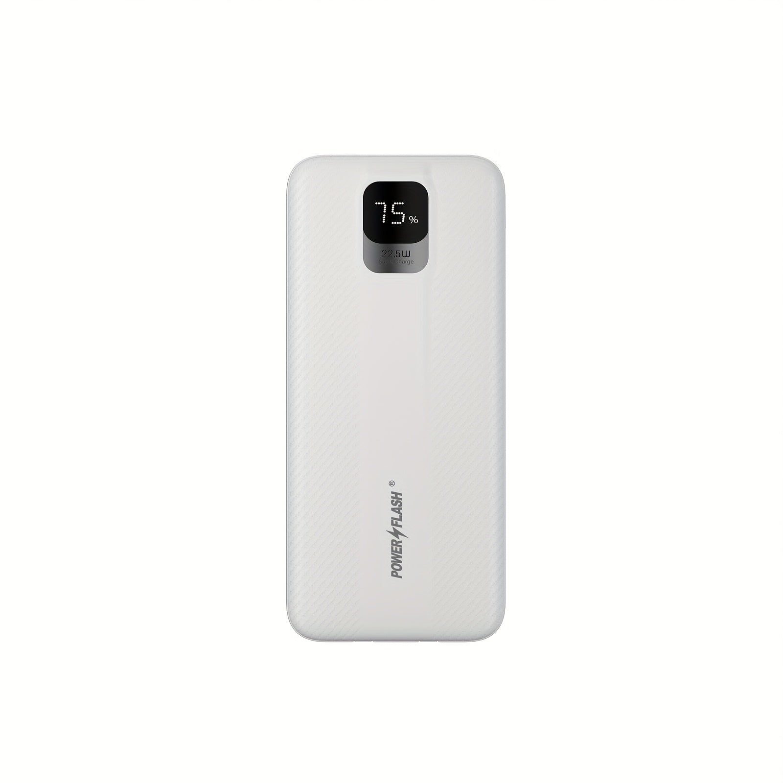 PowerFlash 10000mAh Black Or White Dual Line Fast Charging Mobile Power Bank, 22.5W/PD20W Type-C&USB Fast Charging, with LED Power Display, Suitable for iPhone/Android Phones, Outdoor Camping & Hiking And Household Use