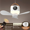 Camping Ceiling Fan, 3-Level Ambient Light, 4-Speed Timer & 4 Wind Speed Adjustment, Remote Control, USB Charging, Long Lasting Battery, Suitable for Camping, Home, Bedroom, Desk, Travel, Car, Dormitory, Workshop