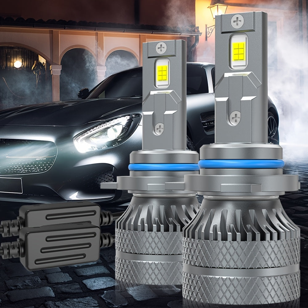 2-Pack Car LED Headlight Bulbs, Providing 29100 Lumens Brightness, 6500K Color Temperature, 220W Power, Designed Canbus Error-Free, Offers 600% Higher Brightness, Suitable for High/Low Beam Applications, Compatible with H1
