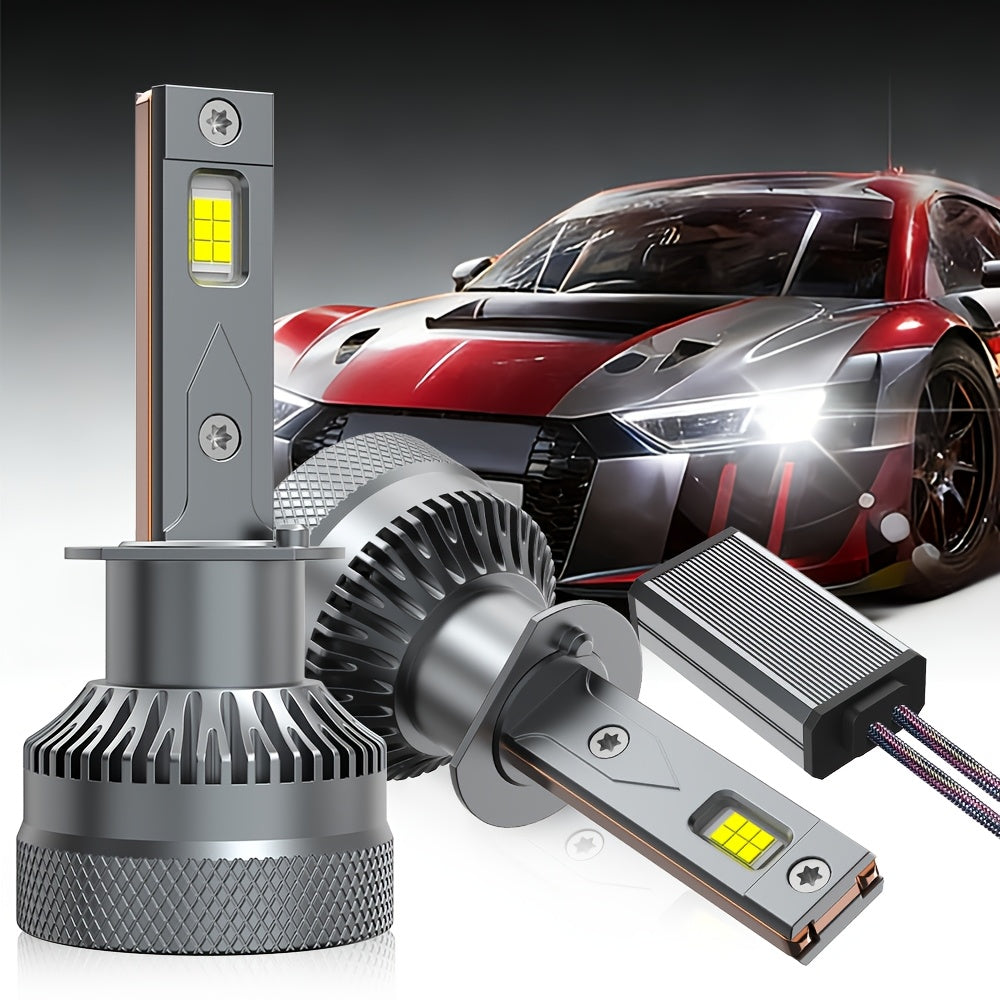 2-Pack - H11/H7/H4/H1, 9005/9006/9012 LED Headlight Combo Bulbs | High/Low Beam Integrated, 6500K Super White High Brightness, 40000 Lumens, Universal Car Headlight, No Battery Needed