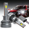 2-Pack - H11/H7/H4/H1, 9005/9006/9012 LED Headlight Combo Bulbs | High/Low Beam Integrated, 6500K Super White High Brightness, 40000 Lumens, Universal Car Headlight, No Battery Needed