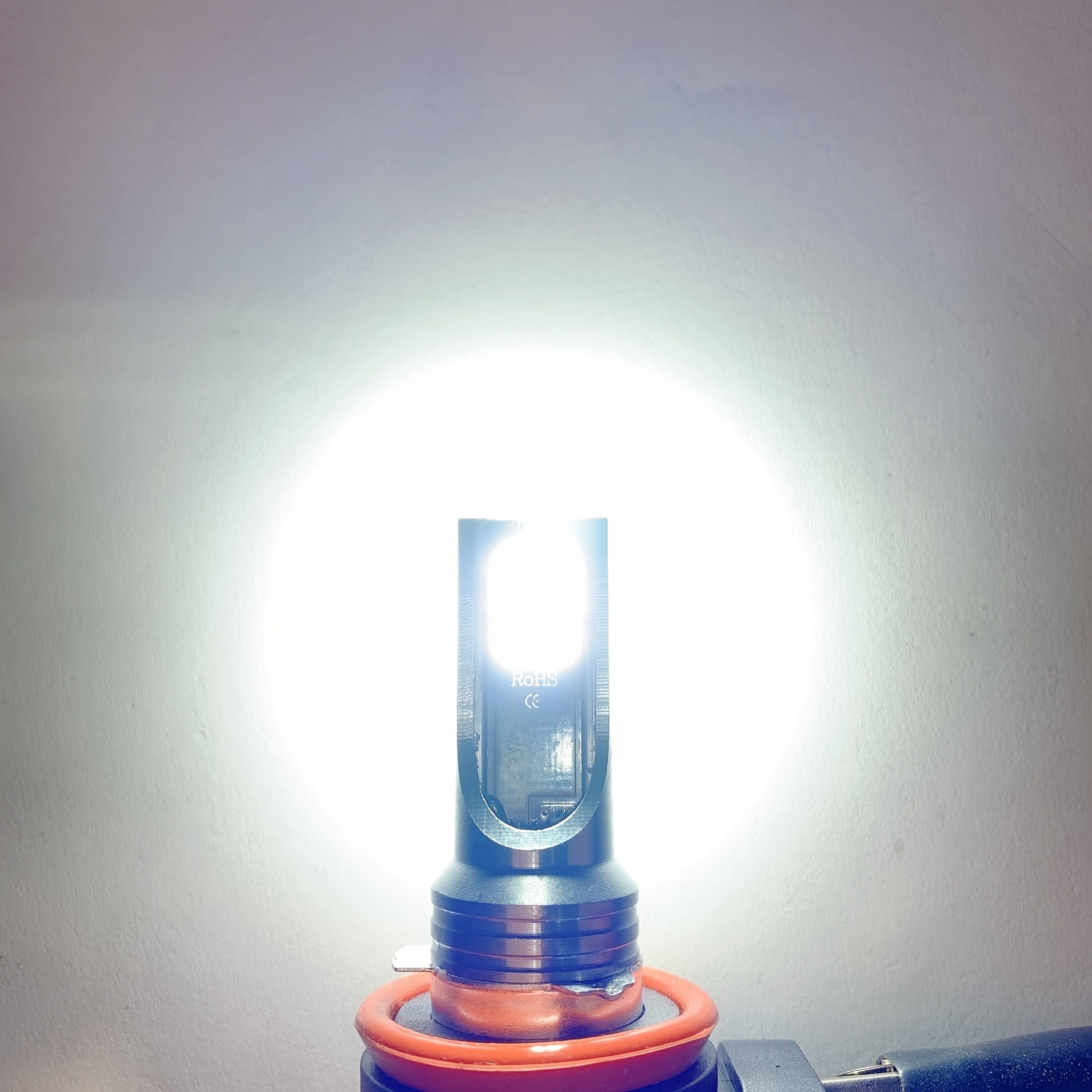 H11/H9/H8/H16 LED 灯泡,15000LM 超亮度,真正的 1:1 迷你尺寸,6000K 白色照明适用于汽车 H11 雾灯 即插即用,即插即用。 2 件装