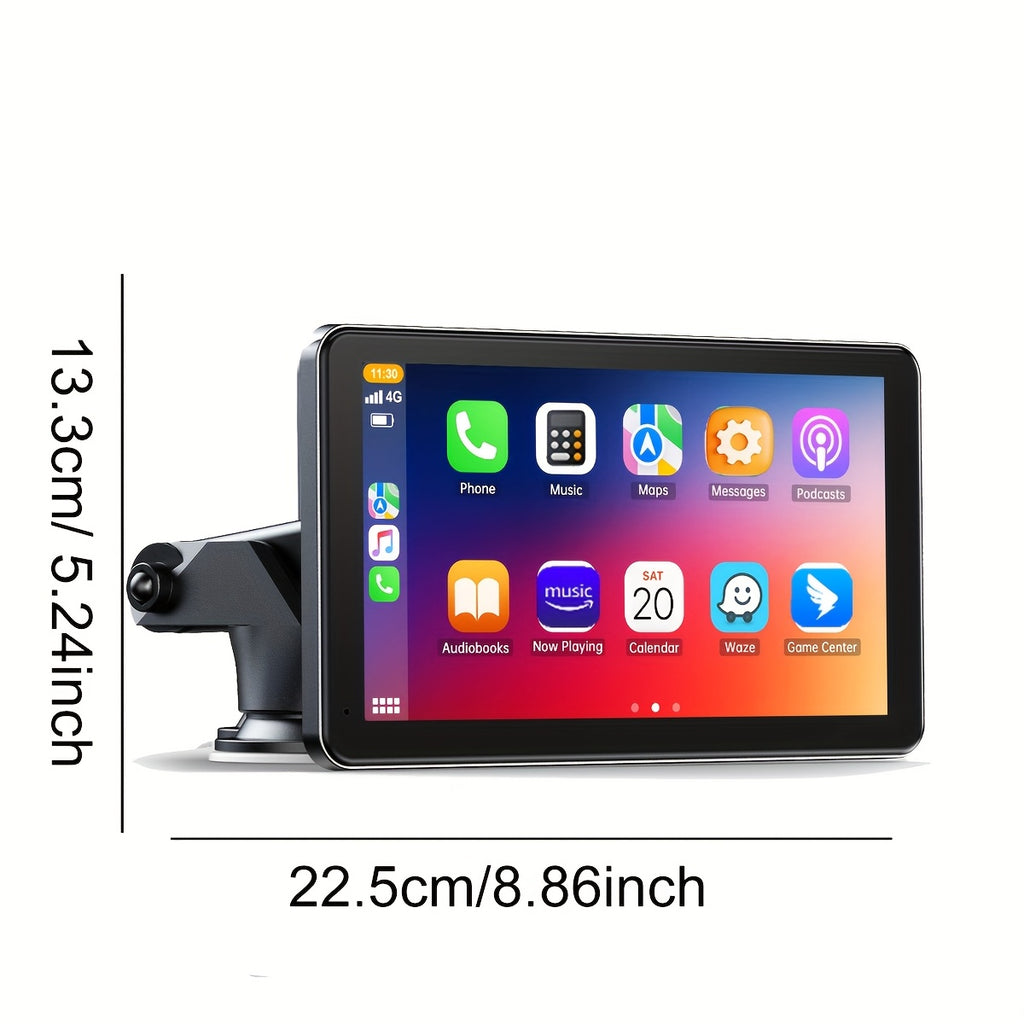 Lamtto Carplay Car Display, 7-Inch Wireless Portable Device, Compatible with Android System, Features GPS Navigation, Screen Mirroring, Voice Control & AUX/FM Functions