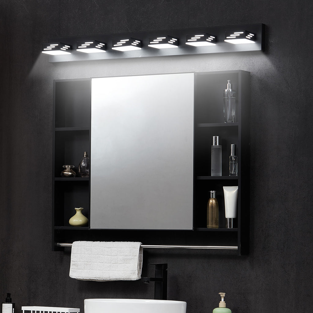 VEVOR 3/4/5/6-Light LED Modern Bathroom Wall Lamp 19.69/25.6/33.5/40.2-Inch Wall Light