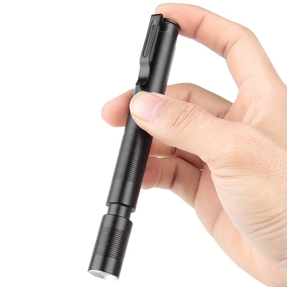 1 Alonefire P29 Mini USB Rechargeable LED Flashlight, Built-in Battery, USB Zoom Light, 3 Modes (High/Low/Strobe), Adjustable Beam & Pupil Detection, Portable Design for Camping, Hiking & Emergency – Pen-Style Flashlight