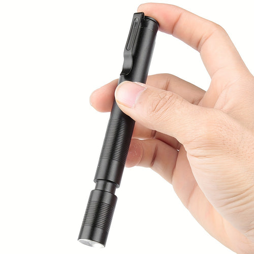 1 Alonefire P29 Mini USB Rechargeable LED Flashlight, Built-in Battery, USB Zoom Light, 3 Modes (High/Low/Strobe), Adjustable Beam & Pupil Detection, Portable Design for Camping, Hiking & Emergency – Pen-Style Flashlight