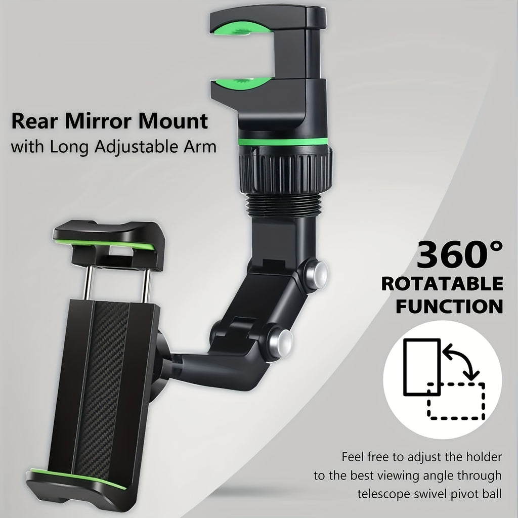 360° Rotating Adjustable Phone Holder – Car Mount & Guitar Stand, L-Shaped Design with Secure Grip, Durable Plastic Construction for Hands-Free Viewing & Music Playback, Car Accessory, Stylish Look, Sturdy Build