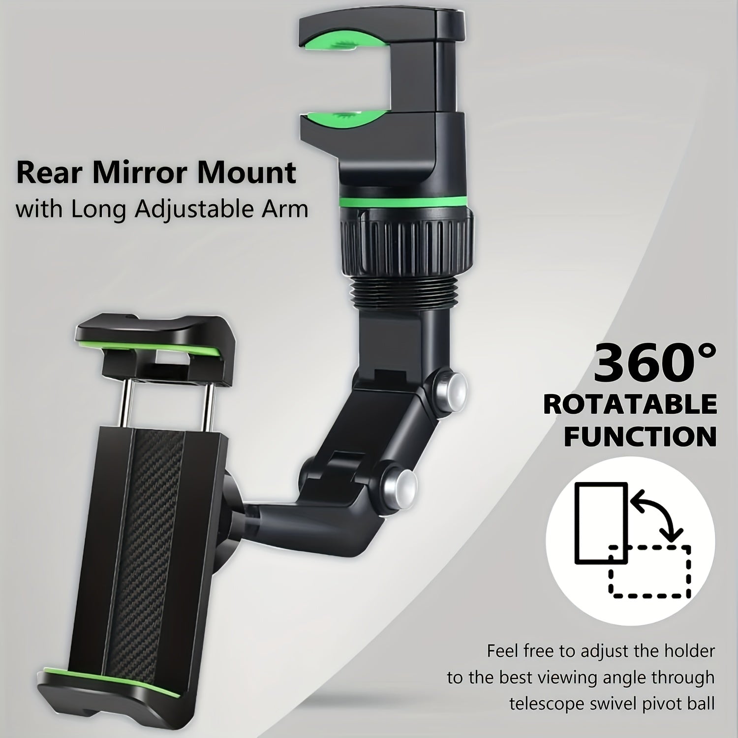 360° Rotating Adjustable Phone Holder – Car Mount & Guitar Stand, L-Shaped Design with Secure Grip, Durable Plastic Construction for Hands-Free Viewing & Music Playback, Car Accessory, Stylish Look, Sturdy Build