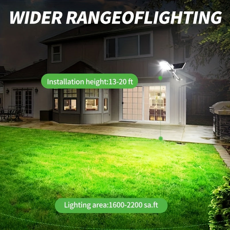 Solar Super Bright Street Light, 18000mAh Battery, Waterproof Garden Light, Remote Control, Perfect for Parking Lots, School Basketball Courts, Courtyards, Gardens, Villas, Outdoor Solar Light with Remote Control