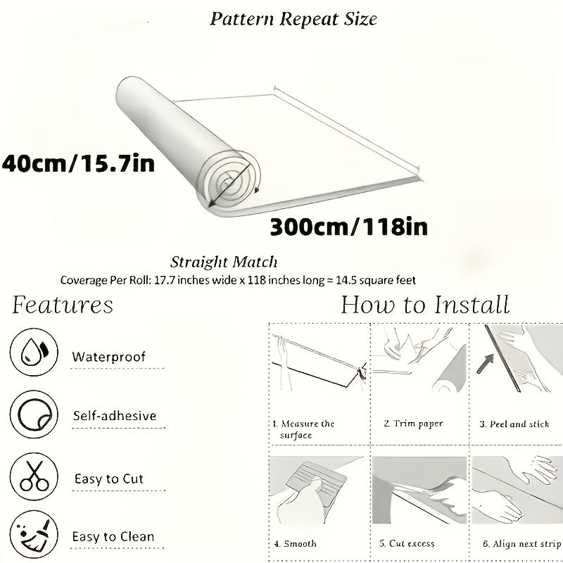 1pc房车自粘地板贴防水pvc材质 可裁剪的房车配件 房车入口 300*40cm 适用于房车 拖车 露营车的地板
