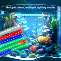 RGB multi-color aquarium submersible smart lighting fixture, multiple light colors, multiple lighting modes, aquarium lighting tube, fish growth light, timer adjustable colors, aquarium decorative lighting fixture, equipped with suction cup design
