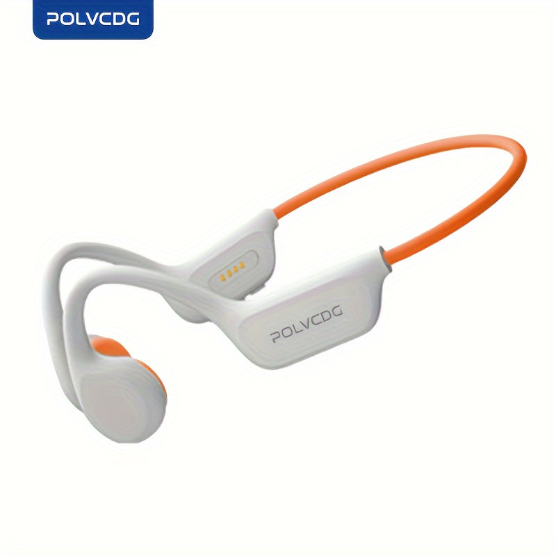POLVCDG X7 无线骨传导耳机 | 10小时超长续航，IPX-8防水，32GB存储，适用于游泳、跑步、骑行、健身 | 开放式后盖设计，隔音效果，防缠绕线，磁吸充电