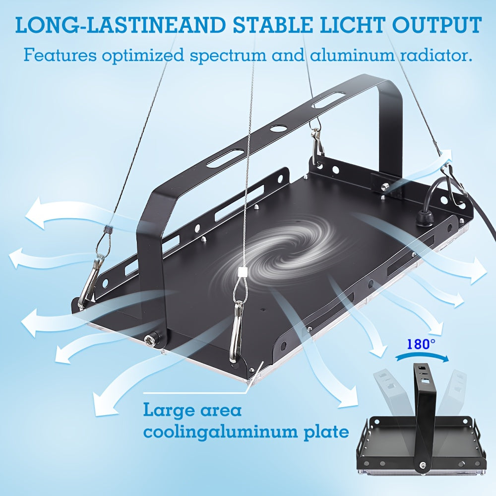 50/96/144 LED 1/2/3 Sets Grow Light, Full Spectrum LED Plant Light for Indoor Plants, Seed Germination & Seedlings, USB Powered with Switch, Hanging Rope Included, Ideal for Vegetables, Succulents, Flowers, Fruits