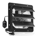 VEVOR 10/12/14/20/24 Inch Window Shutter Exhaust Fan, Wall Mounted Attic Vent Fan with Variable Speed Controller, AC Motor, Heavy Gauge Steel, Low Noise, Black, Ideal for Shed Garage Greenhouse Ventilation Cooling