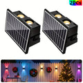 2/4-Piece - Solar Fence Light, Solar Up and Down Light, Wall Washer Light, Solar Outdoor Light, Adjustable RGB Solar Light, Bright Solar Garden Light, Suitable for Outdoor Courtyard, Garden, Patio, Yard, Fence, Alley, Decoration