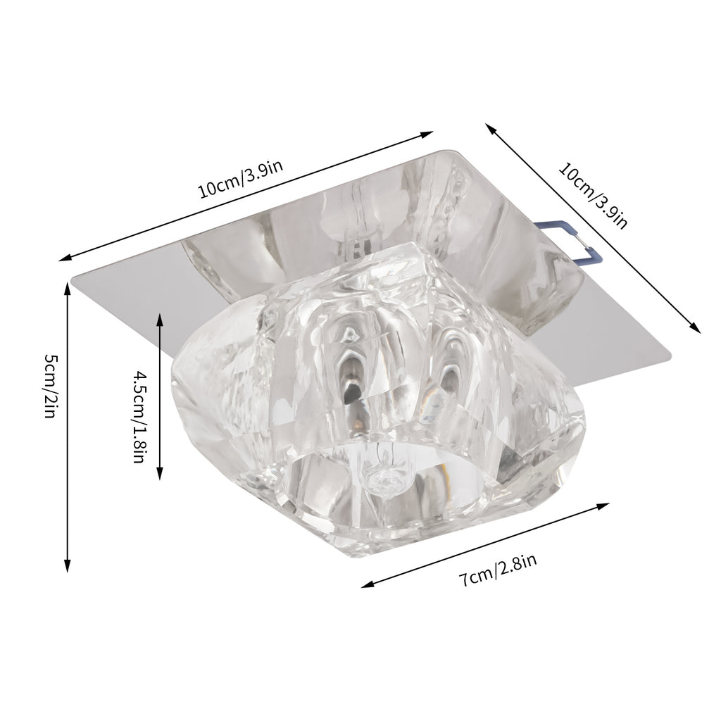 Modern home hallway crystal chandelier, dimmable