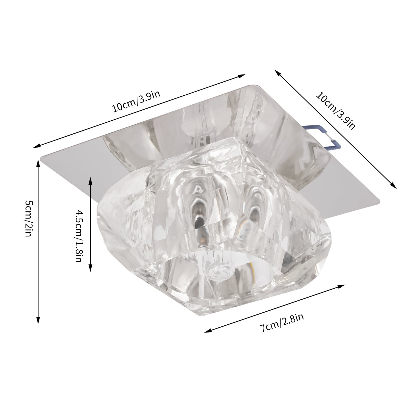 Modern home hallway crystal chandelier, dimmable