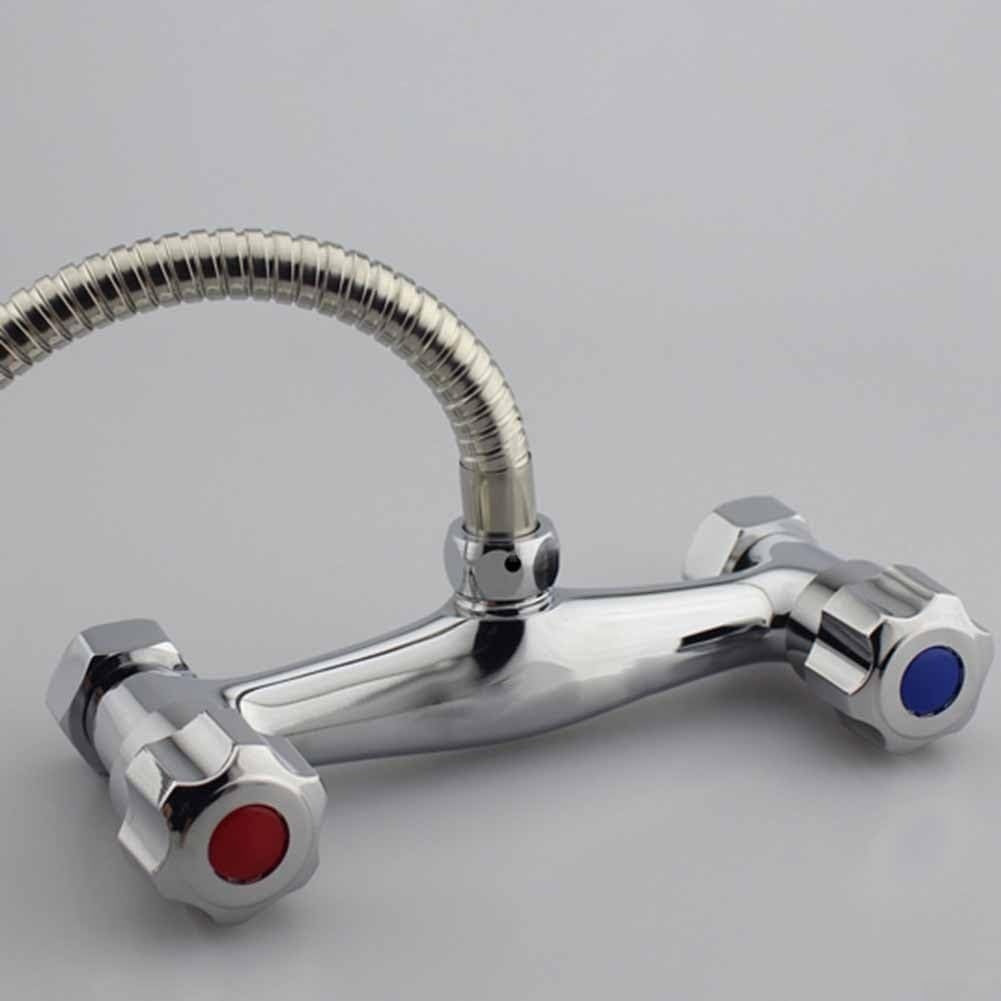 Chrome Plated Brass Dual-Outlet Shower Diverter Valve - With Thermostatic Control Valve, Wall Mounted