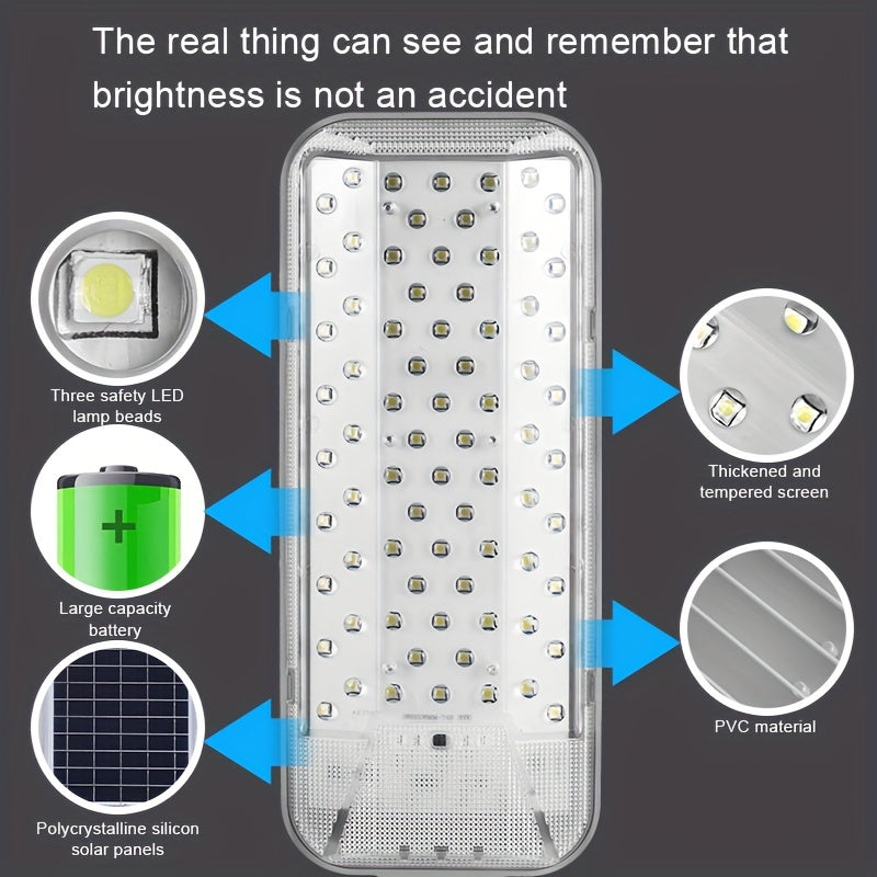 High Brightness Solar Street Light - Durable LED Lens Beads 6500K IP65 Waterproof Split-Type Solar Wall Light, Perfect for Garden, Garage, Commercial Lighting and Street Lighting