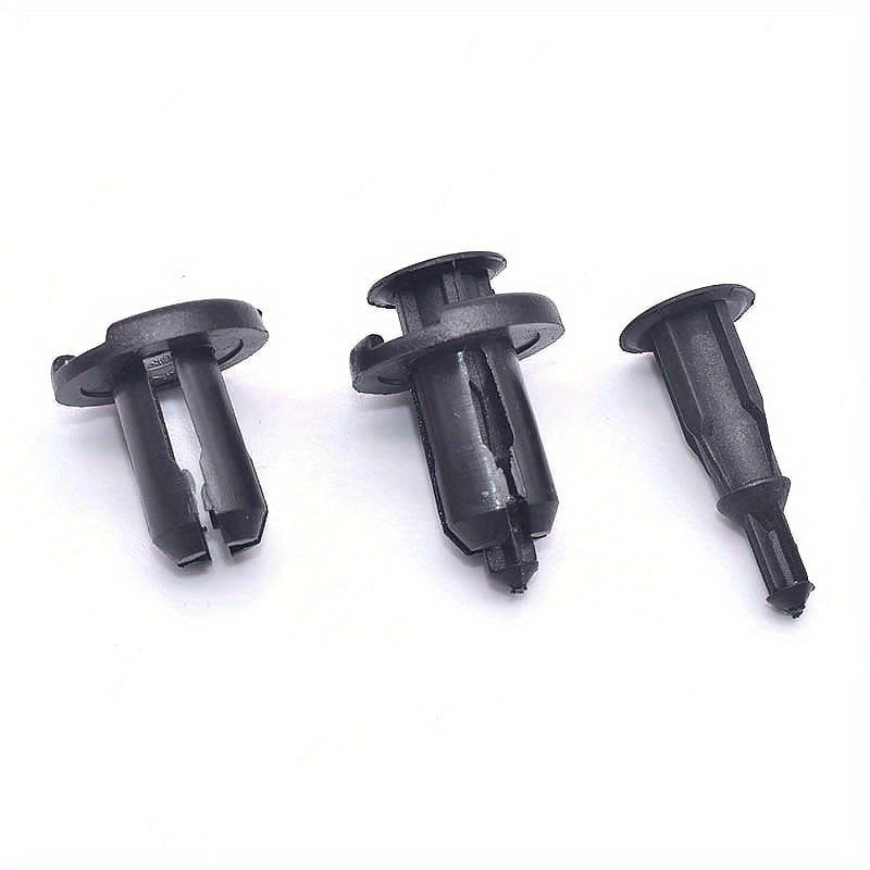200-Piece 10mm Plastic Push-Type Retainer Fasteners – Bumper Pin Auto Clips Plastic Fixing Kit, Common Size Auto Push Rivets, Universal Plastic Fender Clips