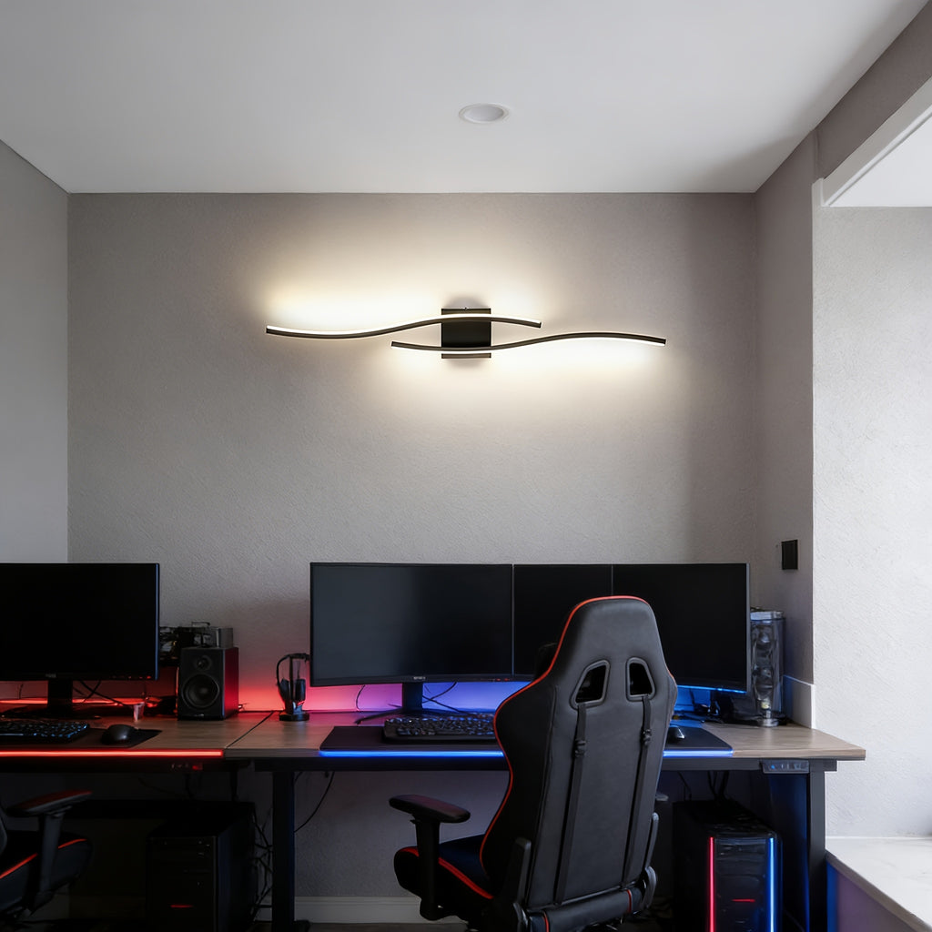 1PC Black LED Wall Light, Rechargeable Wall Fixture, Removable Recessed Installation, 3-Color Dimmable, Perfect for Living Room, Bedroom, Dining Room, Cafe, Hotel and Bathroom, Decorative Wall Light | Modern Lighting Sconce