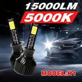 Car LED Light Kit (2-Pack), for Car Headlights, Compatible with 9005/HB3, 9006/HB4, H11, H4, H7, H1, F17 Models, Provides 15000 Lumens and 180W of 5000K White Light Illumination, No Battery Included