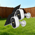 LAXUHUB 1296P Solar-Powered Outdoor Security Cameras, Wireless Rechargeable Camera with a 5200Mah Battery, Spotlight Color Night Vision, 2.4Ghz Wifi, 3MP Full HD, Two-Way Audio, Solar Operated, Capable of Detecting Humans And Vehicles