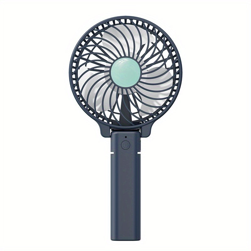 Stylish Minimalist Handheld Fan, Foldable Portable Mini Fan, USB Rechargeable Desktop Fan with 3 Wind Speed Modes
