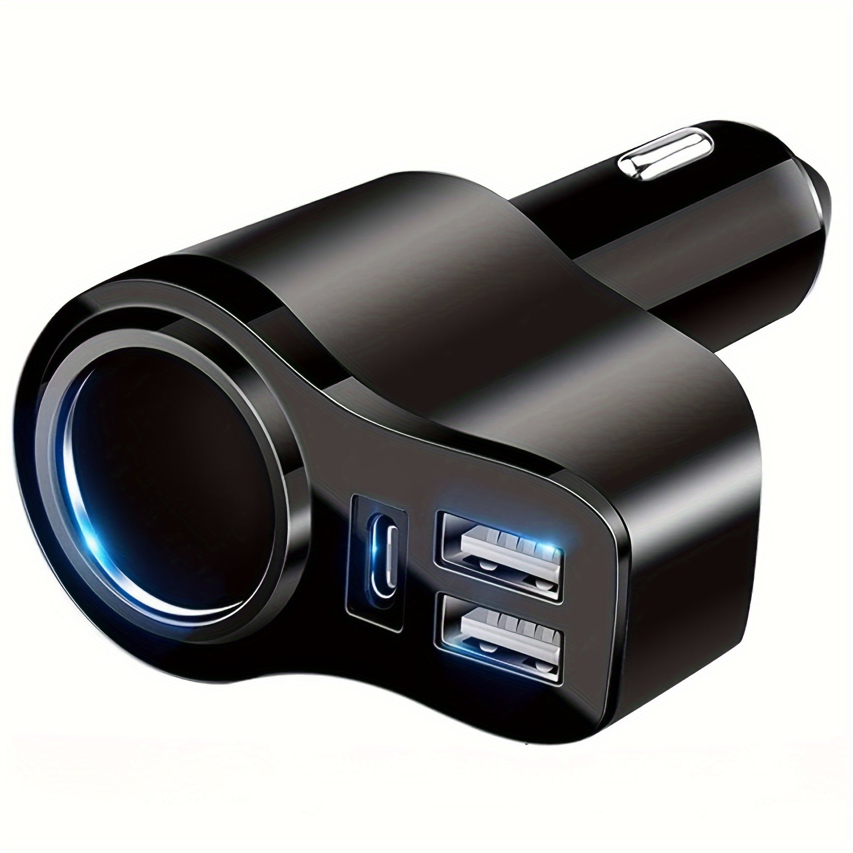 4-in-1 USB-C Car Charger, 47 Watts, Multi-Function Socket Splitter with 3 USB Ports, 12V/24V Dual USB Type-C PD Fast Car Adapter, GPS