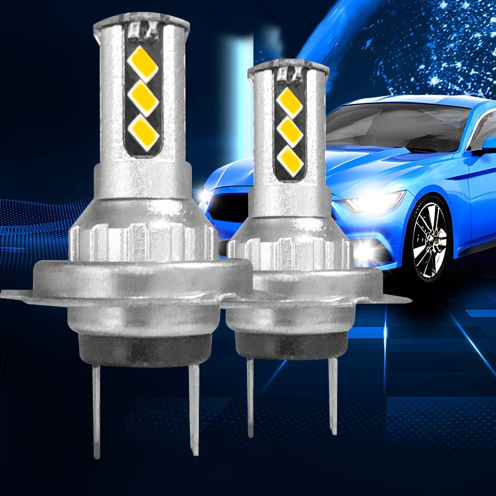 2Pcs 400% Super Bright LED Headlight and Fog Light Bulbs H4 H7 H11 H1-O78, 6000LM Super Bright 4500K White 100W, Enhanced Visibility, Safe Driving, Easy Installation, Suitable for Various Vehicles, Plug-and-Play Headlights