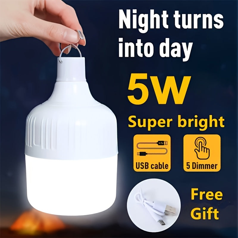 USB rechargeable bulb, summer adventure light, picnic light, night work light, portable night light, high brightness hook light, reading light, RV bedside light, car emergency light
