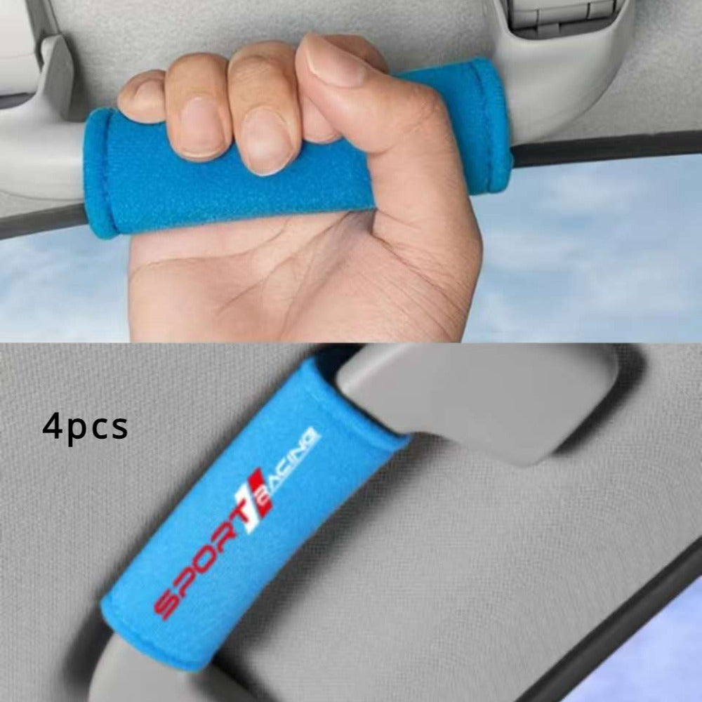 4-Piece Set Woven Exquisite Icon Door Handle Gloves, Non-Slip Protective Grip Cover, Universal Car Interior Accessories, Auto Accessories, Car Door Handle Cover, Stylish Interior Upgrade, Woven Design, Durable Woven Material