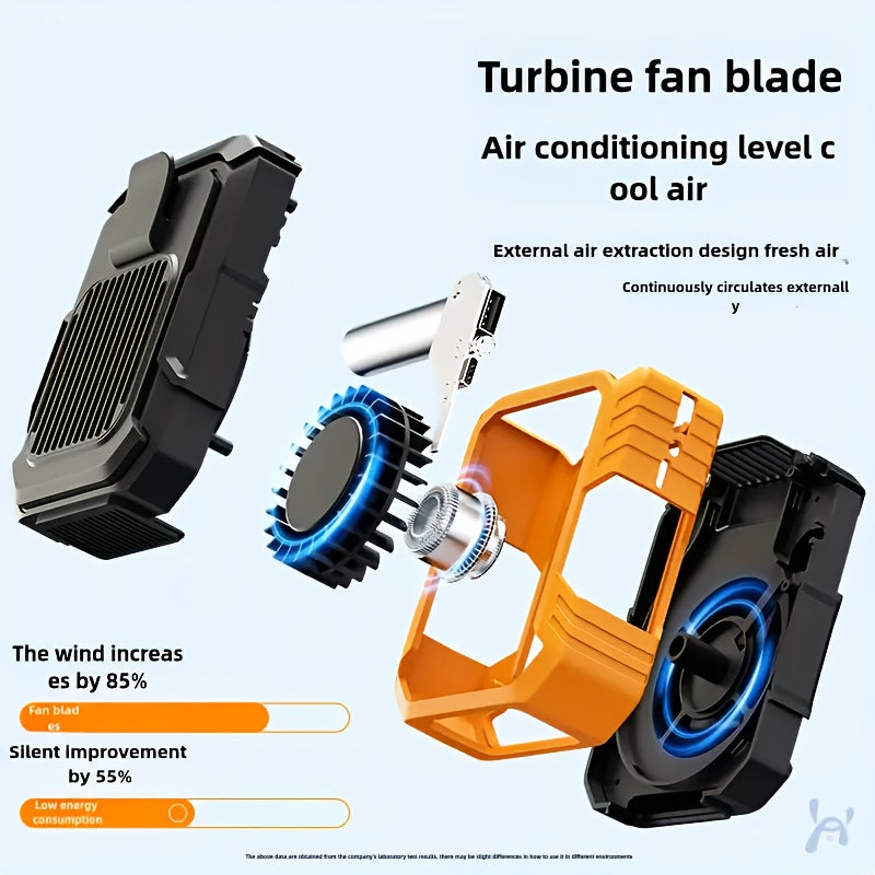 Waist Hanging Fan, USB Charging 2-in-1 Multifunctional Fan with Wind and Lighting Modes, Quiet Fast Cooling Fan, 3 Speed Adjustable Lanyard Waist Fan, Perfect for Outdoor Travel