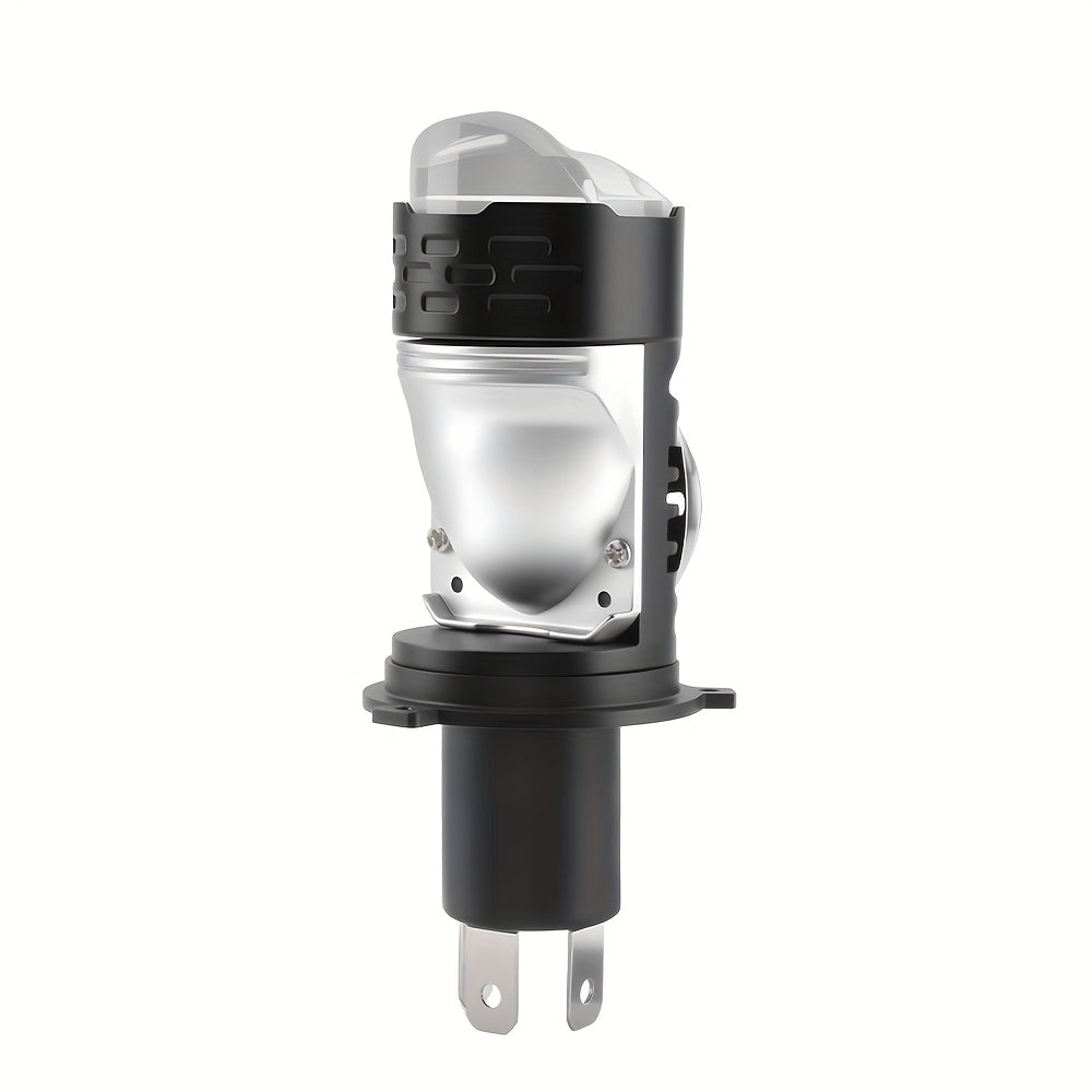 1pc/2pcs H4 Bulb 55000 Lumens 350W Extremely Bright 6000K White Light High/Low Beam Function with Clear Cutoff Line H4/9003/HB2 12V 24V Auto Motorcycle Mini Projector Lens, No Battery Included