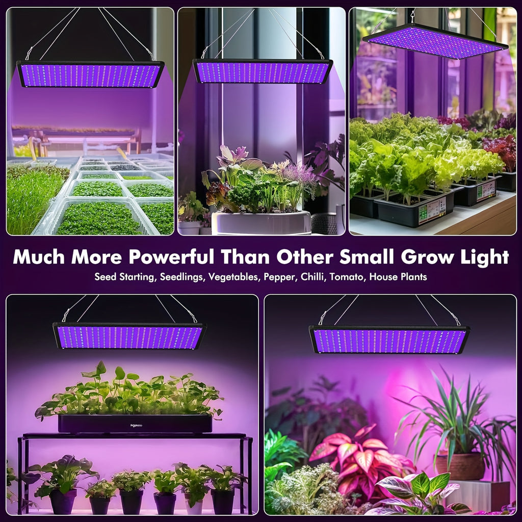 2-Pack 1000W High Efficiency LED Grow Light, 600 LED Full Spectrum Sunlike Plant Lamp with UV & IR, Hanging Grow Light with Accessories, Ideal for Indoor Seedlings, Hydroponics, Vegetables & Flowers, Fits 3x3/2x2 Grow Tent