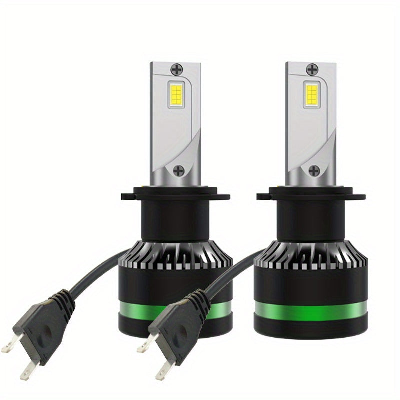 2Pcs H1 H7 H11 9005 9006 9012 H4 H13 9007 9004 LED Car Headlights, Bright 3570 CSP Chip 6000K White 50000 Lumens 200W High/Low Beam Fog Light Fast Heat Dissipation Plug-and-Play, Headlight Replacement