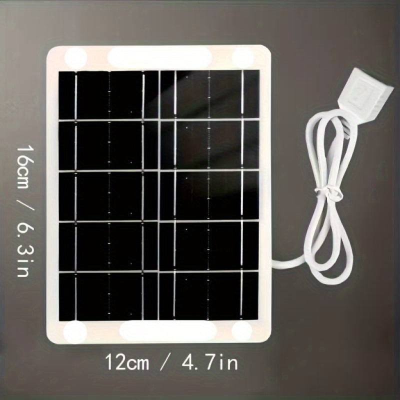 必備太陽能充電小工具，包含具備 USB 連接的太陽能板、彈性光伏板和充電器，非常適合家庭露營、戶外活動和旅行，非常適合用於供應像手機、手電筒等設備的電力。