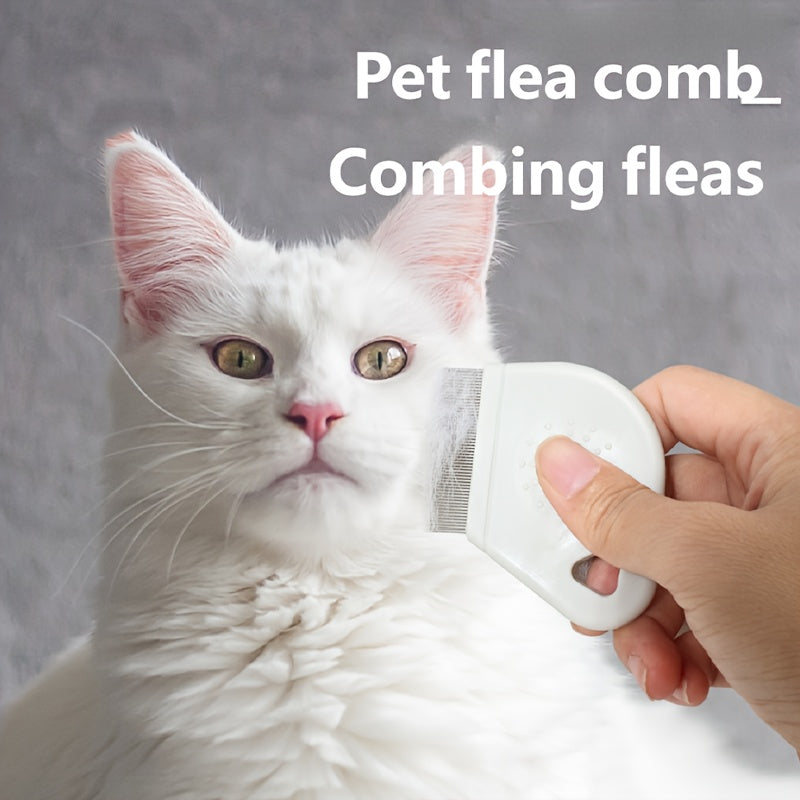 宠物梳子猫狗通用跳蚤梳开结去浮毛针梳密齿去虱子高效耐用宠物家用工具