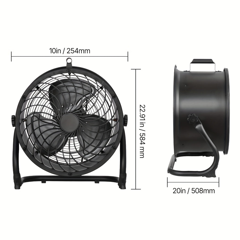 VEVOR 14 Inch Floor Fan, 3-Speed, 360° Tiltable, High Velocity Industrial Fan