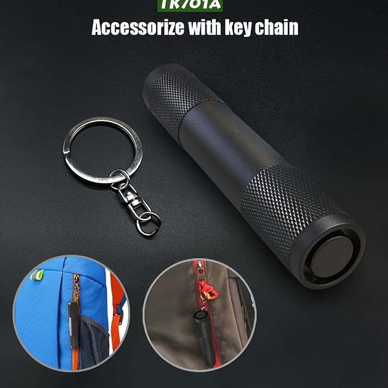 Mini Portable LED Flashlight, Household Keychain Pocket Size, Aluminum Alloy Body, Compatible with AAA Batteries, Ideal for Power Outage Backup, Night Repair and Outdoor Activities