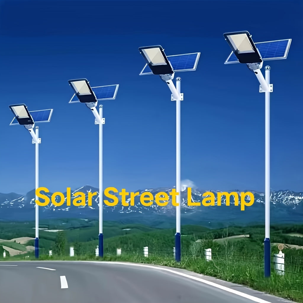 300W Solar Outdoor Motion Sensor Floodlight with Remote Control - 100-120m² Coverage Area, 118.11-157.48 inches Height, 365-Day Operation, -40°C High Temperature and 70°C Low Temperature, Solar Powered Street Light