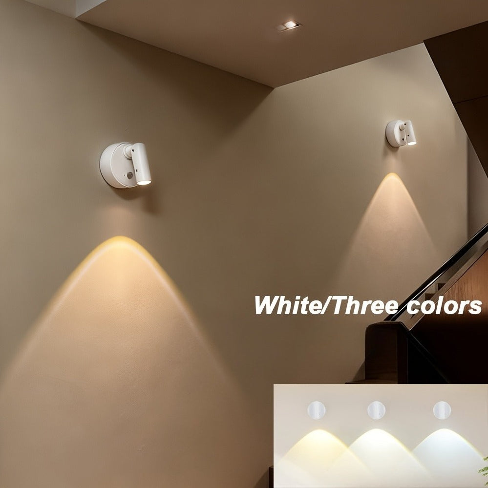 Spotlight Indoor Decorative Wall Light, 3-Color Adjustable [Warm + Neutral + Cool White], No-Drilling Installation, Suitable for Bedroom, Living Room, Plant Grow Light, Artwork Accent Lighting, Modern Stylish Light Fixture