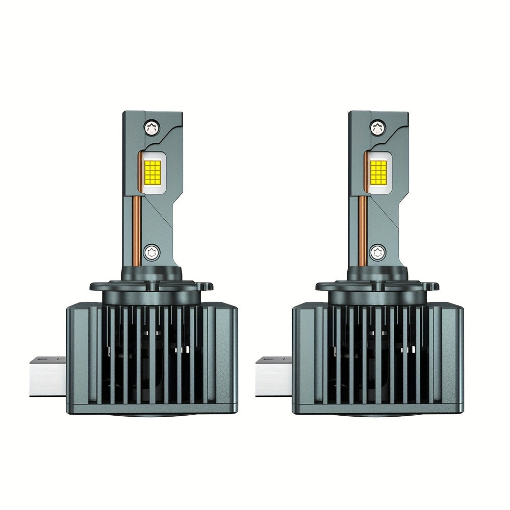 2Pcs D1S D3S D2S D4S D4R D5S LED Headlights Canbus Auto LED Bulbs 6000K Plug-and-Play