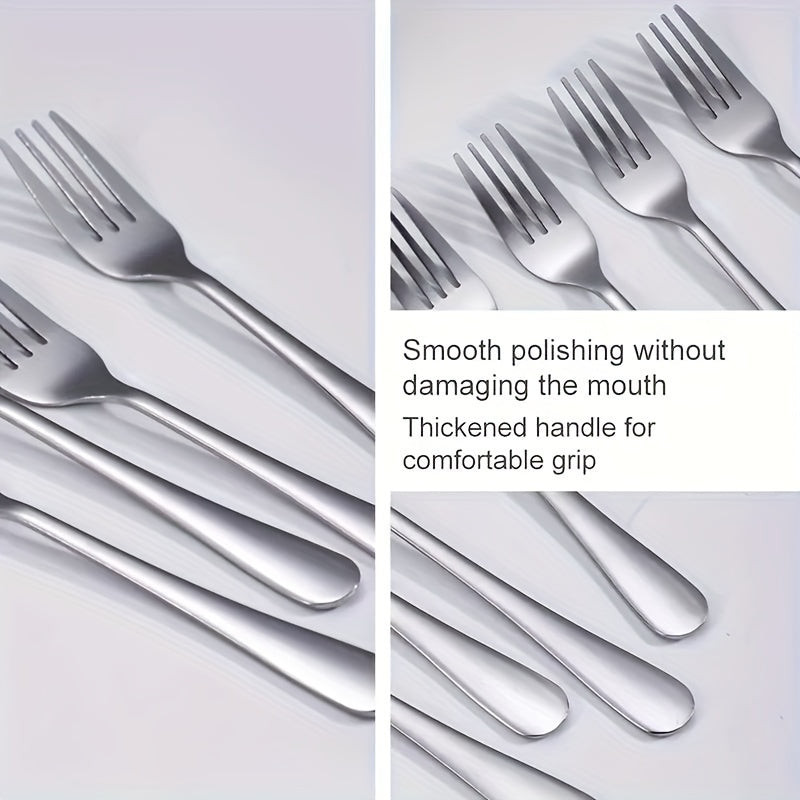 12-Piece Stainless Steel Fork Set – Elegant Dinner, Salad & Dessert Forks – Perfect for Home & Restaurant Use – Food-Grade Forks – Durable Silverware Cutlery Set