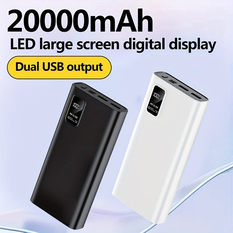 20000mAh/10000mAh Portable Power Bank, 22.5W Fast Charging Outdoor Portable Charger, 2 USB 3.0 C-type QC PD4, with LED Display Screen, External Backup Battery Charger, Safe and Stable Polymer Lithium Battery