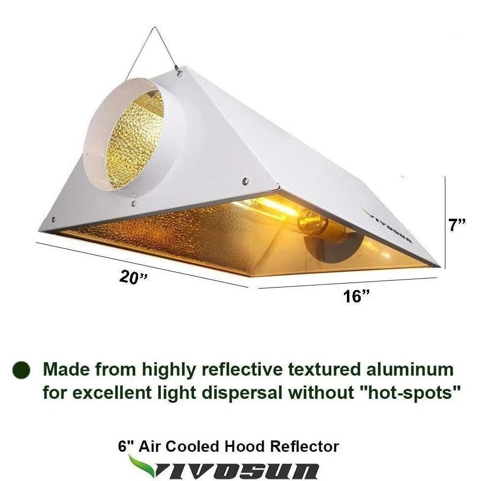 MTC Hydroponic 600W HPS MH Grow Light Air Cooled Reflector Kit - Easy Installation, High Stability & Compatibility