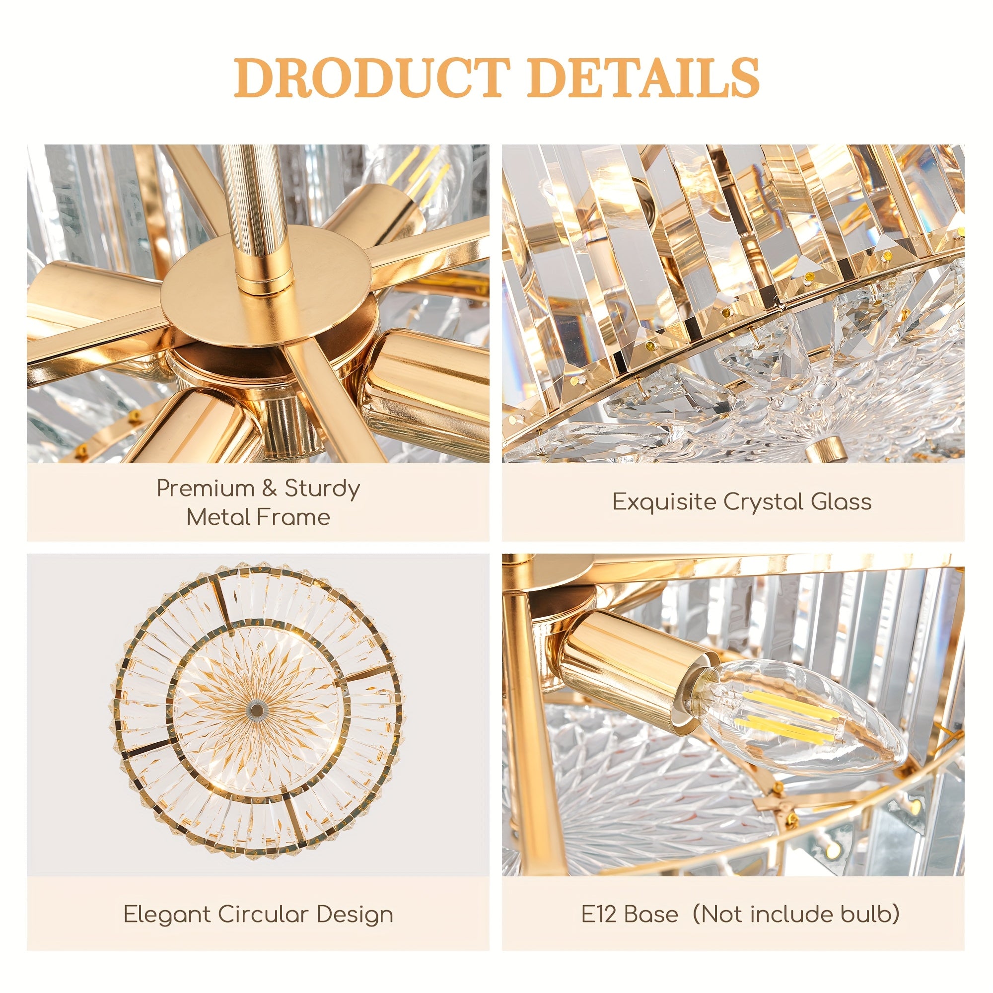 Modern four-light drum pendant light, suitable for dining room, living room or kitchen island