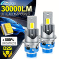 Input: D2S LED Canbus LED D4S Dual-Side 3570 30pcs CSP Chip Liquid LED Lamp 1:1 Size 6500K White Light 12V Plug-and-Play 24V, Output