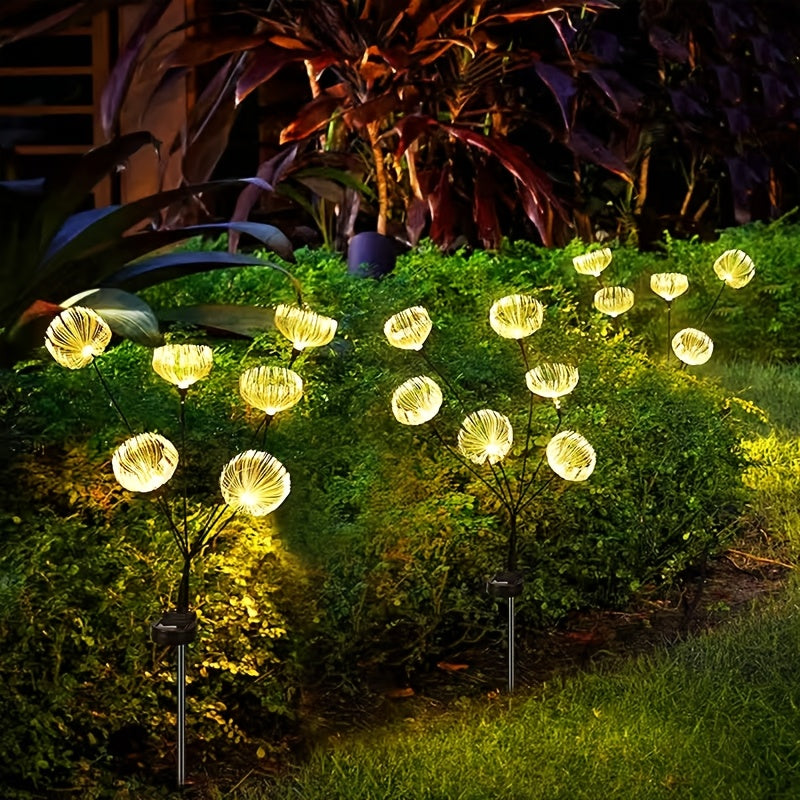 Solar 6 Jellyfish Outdoor Light - Automatic On/Off Solar Garden Lantern with Hanging Tentacle Design, Suitable for Path, Lawn, Patio, Halloween, Christmas - Stainless Steel Construction, Lawn Decoration, Holiday Ornament
